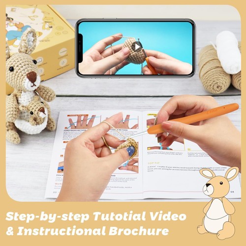 Beginner Crochet Kit with Video Tutorials - Animal Crochet Patterns - Picture 3 of 7