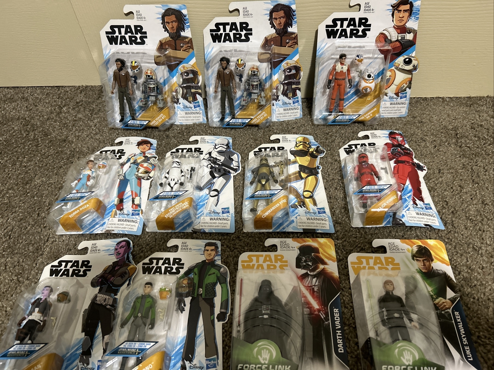 star wars action figures lot 3.75