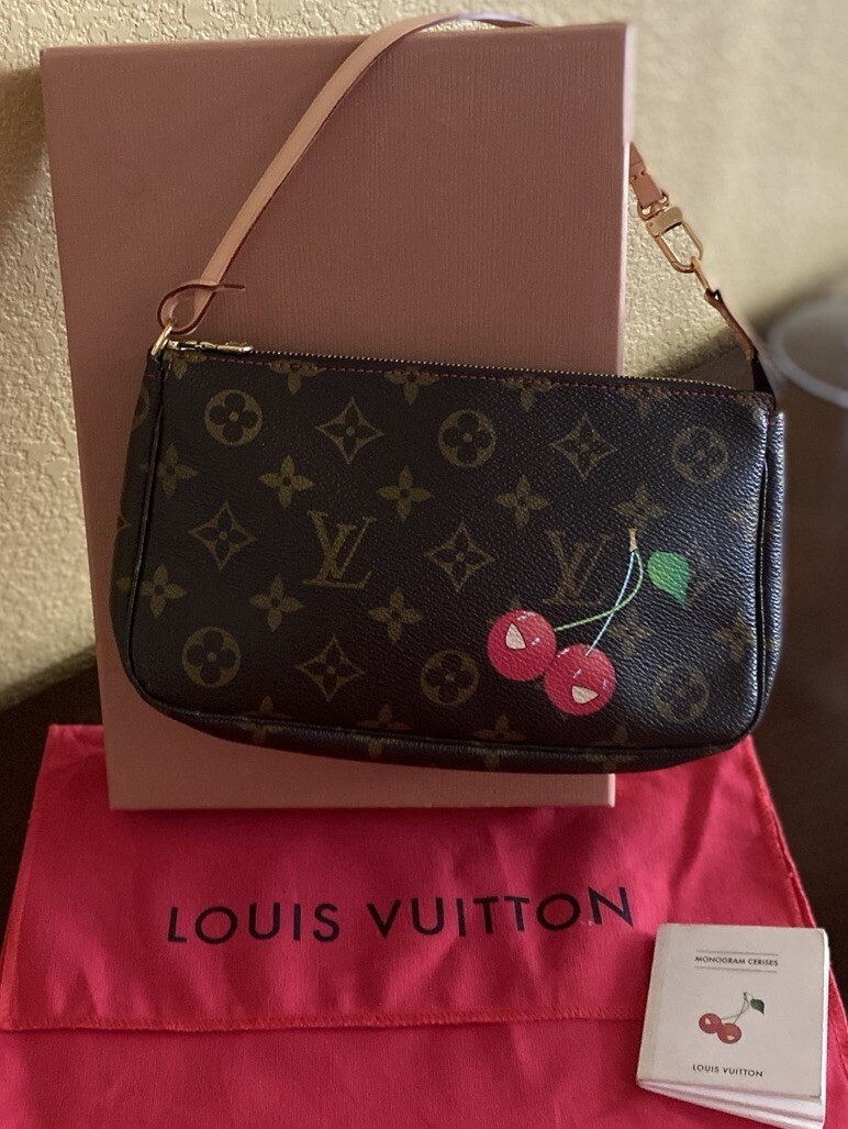 LOUIS VUITTON Monogram Cerises Cherries Pochette Accessoires Pouch