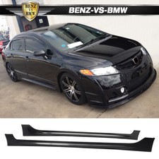 Fits 06-11 Honda Civic Mugen Style Side Skirts Extension Body Kit Spoiler - Pp