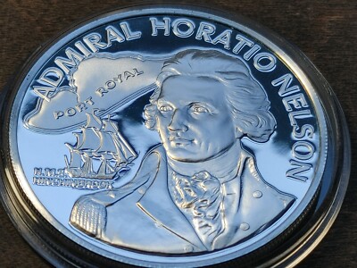 RARE 1976 JAMAICA PROOF $10 TEN DOLLAR .925 SILVER Admiral Horatio