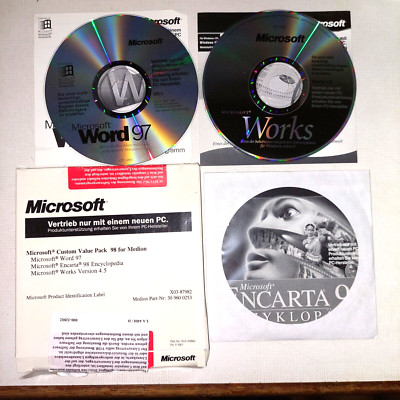 Microsoft Word 97, Works 4,5, Encarta 98: Custom Value Pack + Key