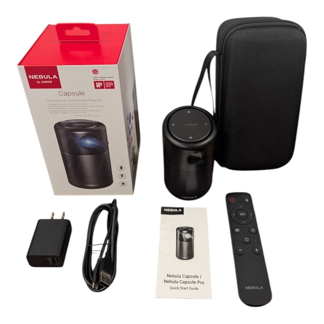 Nebula Capsule D4111 Portable Mini Projector with Case in Black-image