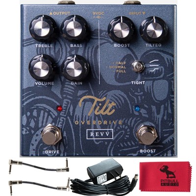 Revv Shawn Tubbs Tilt Pedal w/ Power Supply, Patch Cables & Pitbull Audio Cloth