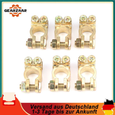 6x Batterieklemmen Batterie Polklemmen SET + - Pol Klemmen Plus Minus ...