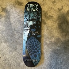TONY HAWK SIGNED BIRDHOUSE BLUE EAGLE SKATEBOARD
