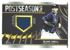 2021 Blake Snell Topps POSTSEASON PERFORMANCE RELIC #PPR-BS #D92/99