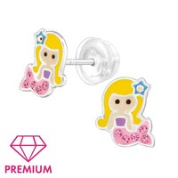 Meerjungfrau Kinder Premium Ohrringe 925 Silber FüR Schmuck Geschenk