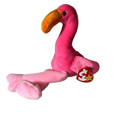 Ty Beanie Baby Pinky The Flamingo 1995 Plush Soft Toy Retired NEW TAGGED