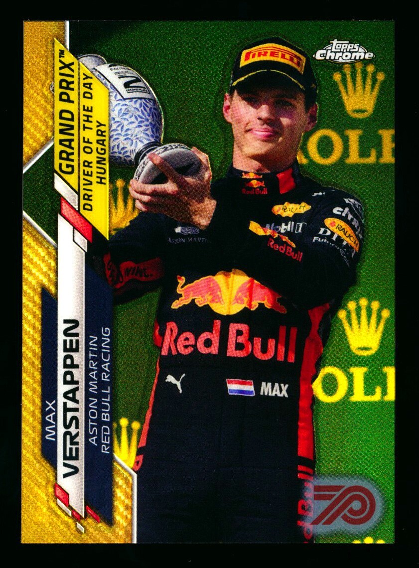 2020 TOPPS CHROME F1 #165 MAX VERSTAPPEN RC 70TH GOLD REFRACTOR ROLEX ROOKIE SP!