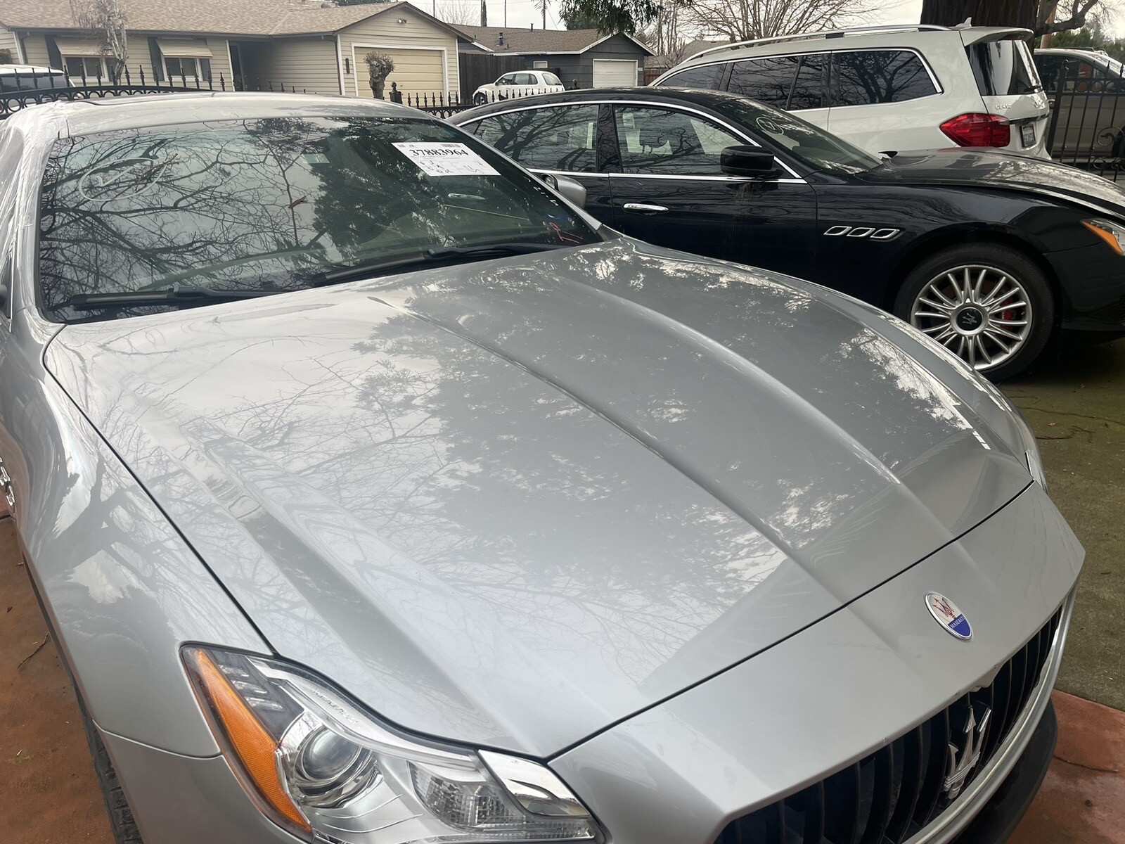 14-16 MASERATI QUATTROPORTE OEM HOOD PAINT CODE 817/B Silver 26K Miles