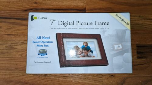 Stil in Box GiiNii 7" Digital Picture Frame No Computer Required Model GP-7AWP-1 - Picture 1 of 2