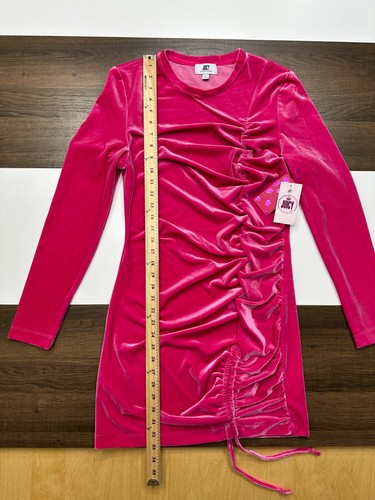 NEW Juicy Couture Dress Womens L Velvet Long Sleeve NWT $69 Retail - Picture 2 of 9