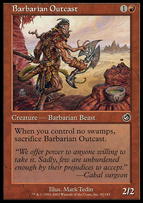 MTG Magic the Gathering Barbarian Outcast (92/143) Torment LP | eBay