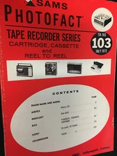 TR-103 SAMS TAPE RECORDER PHOTOFACT AMPEX MERCURY RCA SONY SOUNDESIGN   NOS
