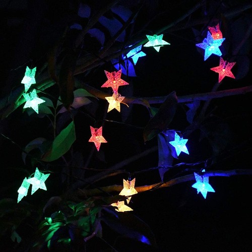 Solar Star String Lights 50/100LED Solar Fairy Light Outdoor Party Christmas Dec - Picture 43 of 45
