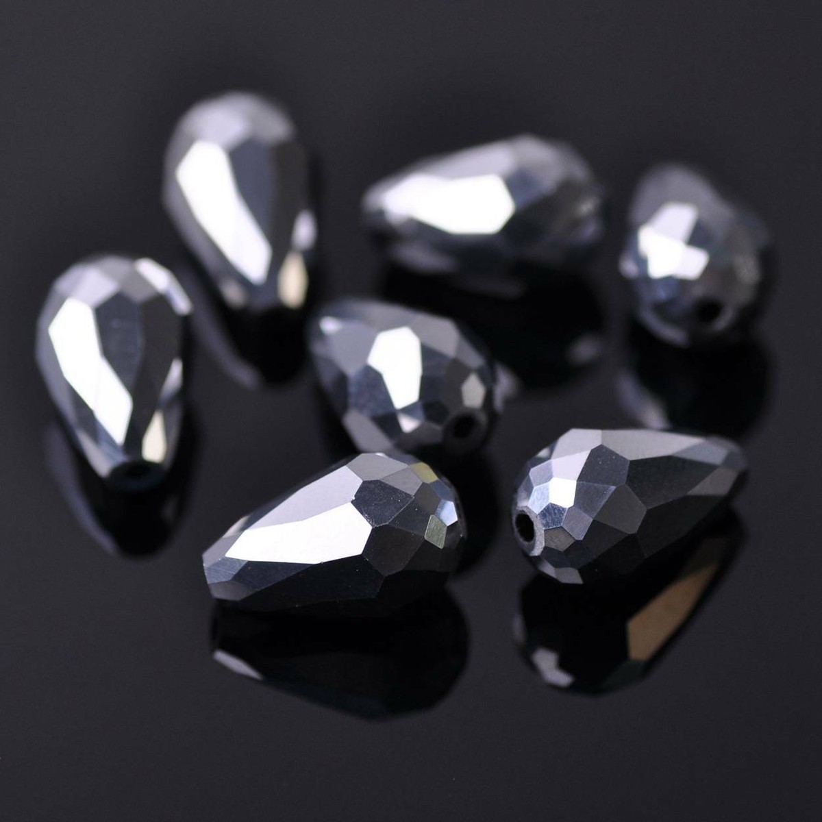 Lotto 50 Perline Di Vetro Blu Ceche Vintage Da 5 Mm, Perline - Foto 6