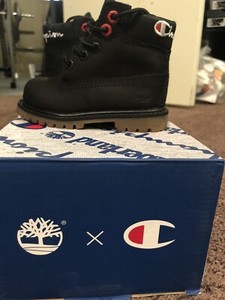 champion timberland boots black