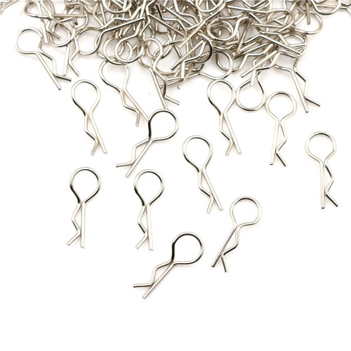 100pcs Stainless Steel Body Clips Pin Shell For 1/10 1/16 RC CAR HSP -,x - Picture 6 of 8