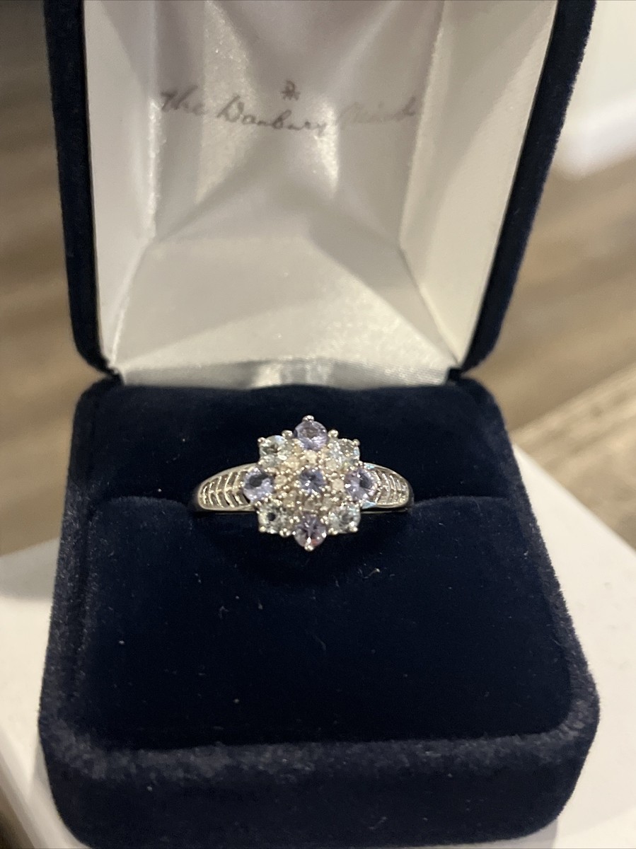 Danbury Mint Sterling Silver~ 925 Ring Purple Clear Size