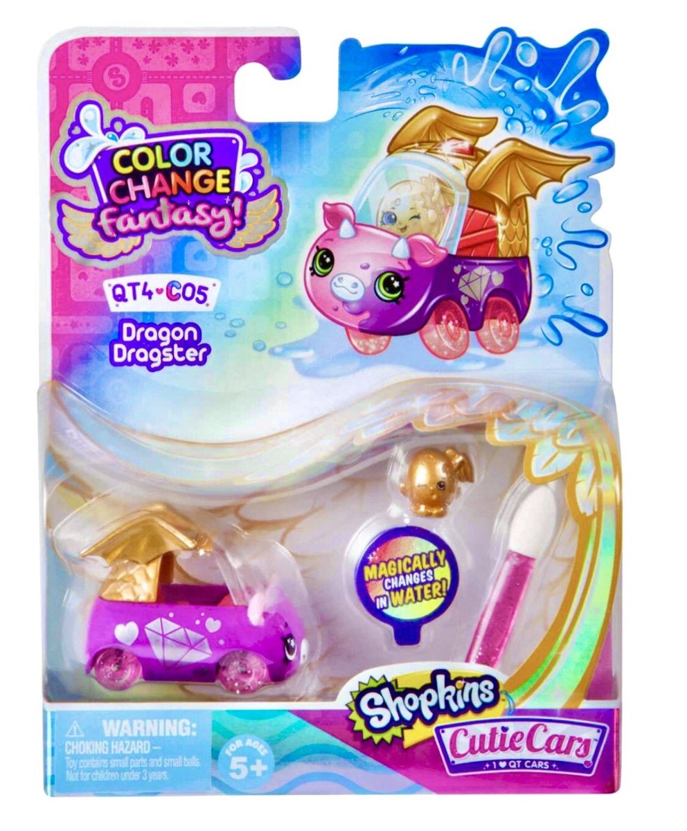 NEW Shopkins Cutie Cars Color Change Fantasy Dragon Dragster