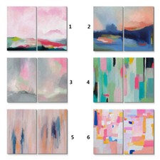 Colorful Minimalist Abstract Canvas Wall Art Framed Art Print