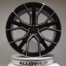 GENUINE AUDI SQ8 Q8 4M 22" INCH Y SPOKE BLACK / CUT ALLOY WHEELS X4 4M8601025Q