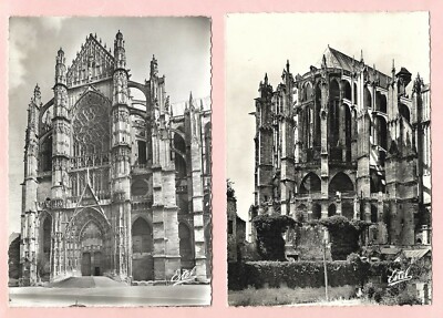 2 CPA Edit. ESTEL - Cathedral of BEAUVAIS: South facade of the Transept + Apse