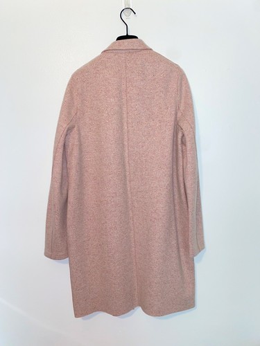 Harris Wharf London Dusty Rose Herringbone Silk Wool Cashmere Coat Size 44 - Picture 7 of 11