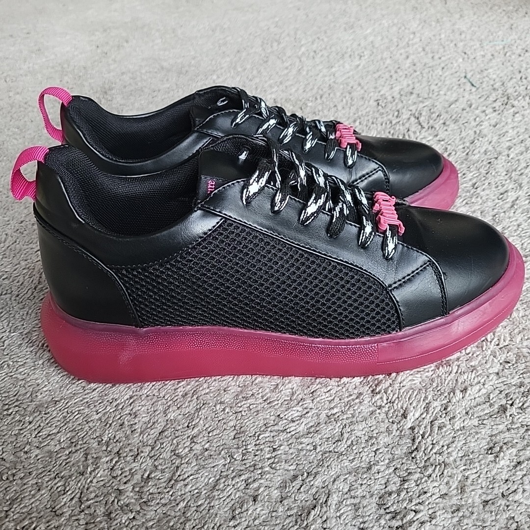 Juicy Couture Demi Sneakers Womens Black Pink Fashion Lace Up