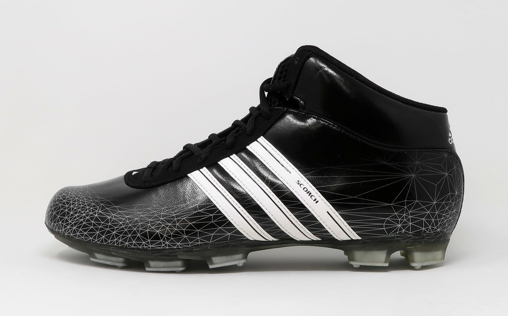 ADIDAS Scorch 7 Mid Top Black Faux Leather American Football Men's Cleats