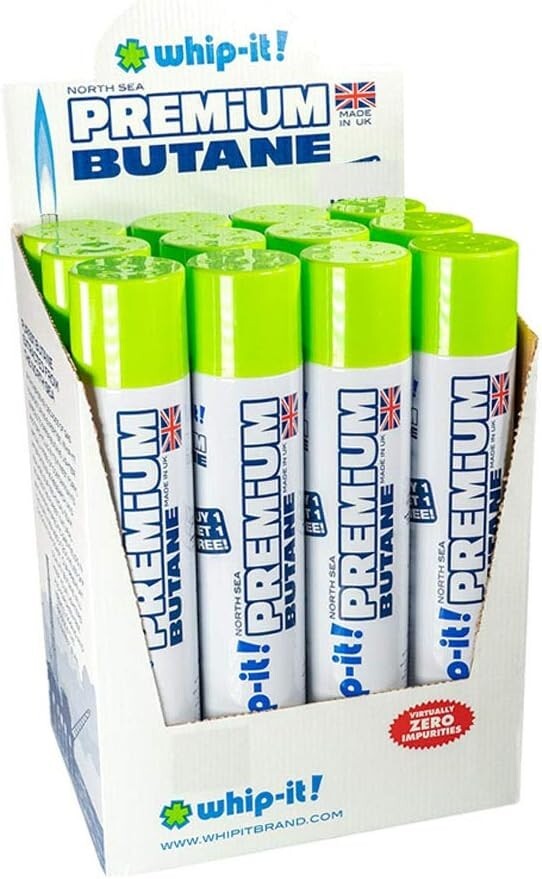 12 Whip it Premium Butane Zero Impurities 420ML Made in UK W