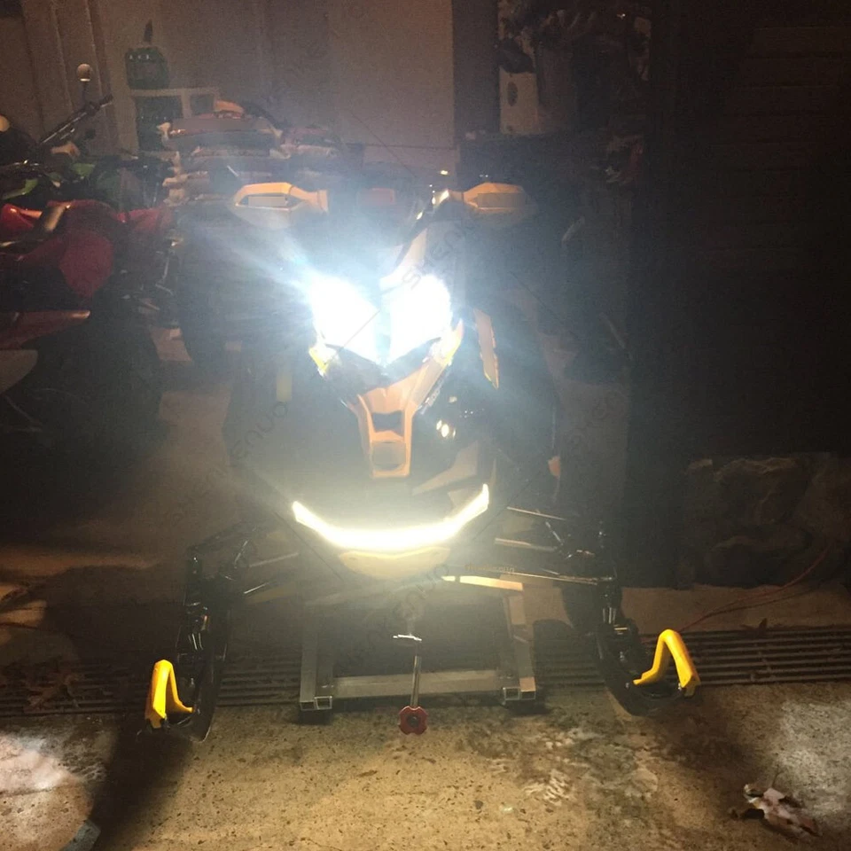 Faro LED blanco 2 bombillas para Arctic Cat ZRT 600 800 1996 1997 1998 9003 6000K Foto 3 de 4