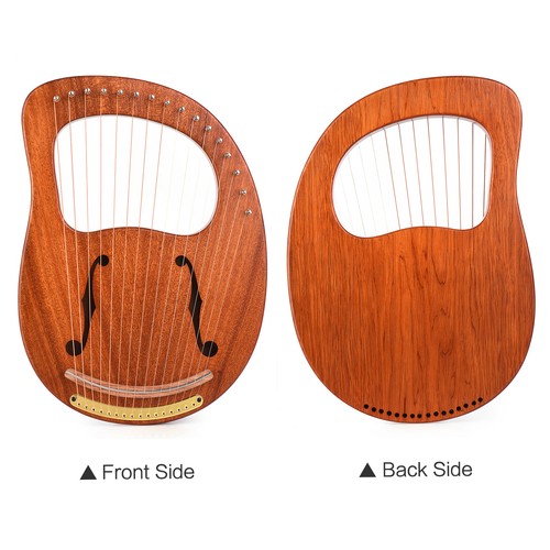 Lyre Harp Mahogany Wood 16 String Metal with Carry Bag Tuning Wrench String Y7S5 - Bild 6 von 12