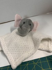 Lila Jack Elephant Lovey Gray White Baby Nursery Toy Plush