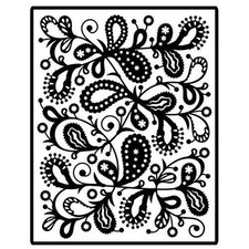 Spellbinders Impressabilities PAISLEY Emboss Deboss Stencil 12-1001