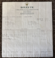 ROLEX Service Certificate DAY-DATE Yellow Gold 1803/8 742846 Slate Dial Leather
