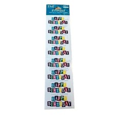 Frances Meyer Happy Birthday Stickers Scrapbook Cards 2 Sheets Vintage
