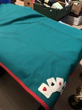 vintage appliqué felt bridge or poker card game tablecloth