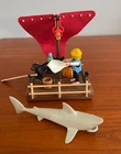 Playmobil 3792 Pirate Fisherman w/row boat & fish VTG  95% Complete