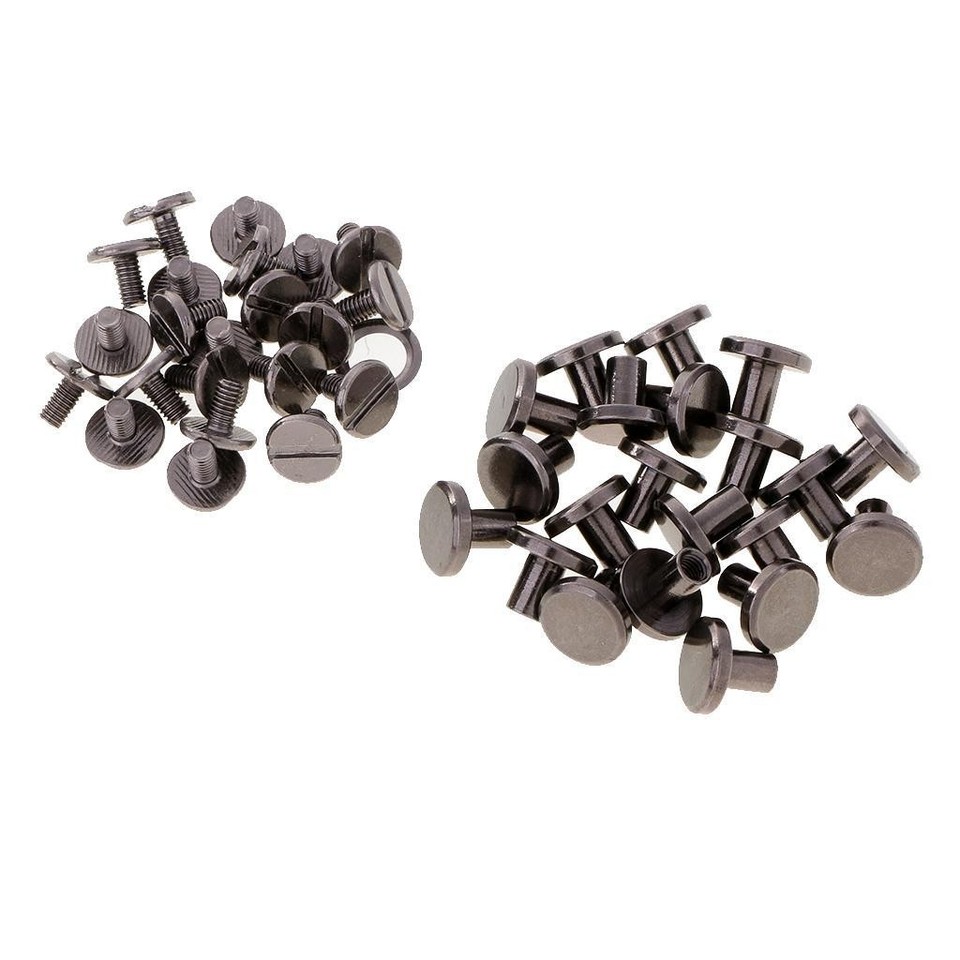 Types Orf Rivets 40 Sets Brass Screws Belt Nail Studs Rivet Binding book type | eBay ...
