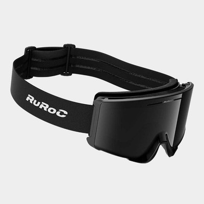 Ruroc RG2 Ski Snowboard Brille schwarz große verspiegelte Gläser Anti Fog Maglens