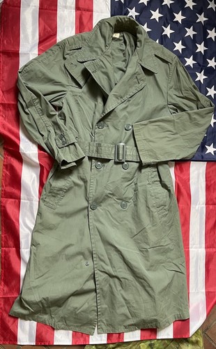 Us Army 1971 Trenchcoat Vietnam Raincoat Army Green 274