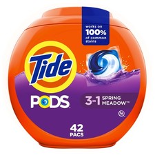Procter  Gamble 9924 Pods Laundry Detergent, Spring Meadow Scent, 35 Oz Tub, 42