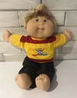 Cabbage Patch Kid Boy OAA 2004 16" Blonde/purple hair brown eyes Hockey Outfit