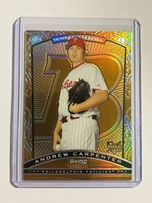 Andrew Carpenter Rookie Card #/50 Gold Refractor 2009 Bowman Sterling Phillies. rookie card picture