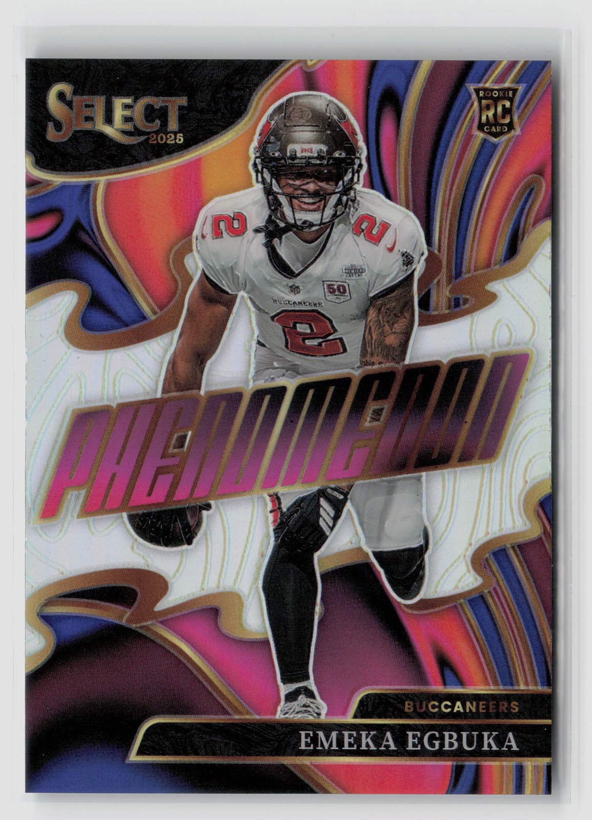 Emeka Egbuka #24 2025 Panini Select Silver Phenomenon Buccaneers