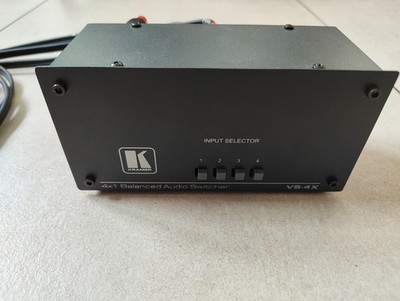 Kramer VS-4X 4x1 Balanced Stereo Audio Switcher XLR inkl. Kabel (auf Fotos)