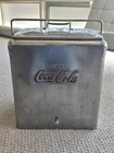 Vintage 40s Embossed Coca Cola Stainless Steel Cooler Early/No Bottle Opener