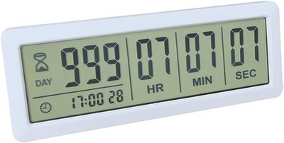 Digitale Countdown-Tage-Timer-Uhr, weiß, verbesserte große 9
